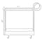 Vintiquewise Metal Wine Bar Serving Cart with Rolling Wheels and Handles for Dining, Living room or Entryway QI004277 - alternate 6